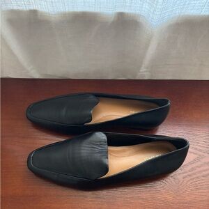 Via Spiga Black Leather Driving Loafer